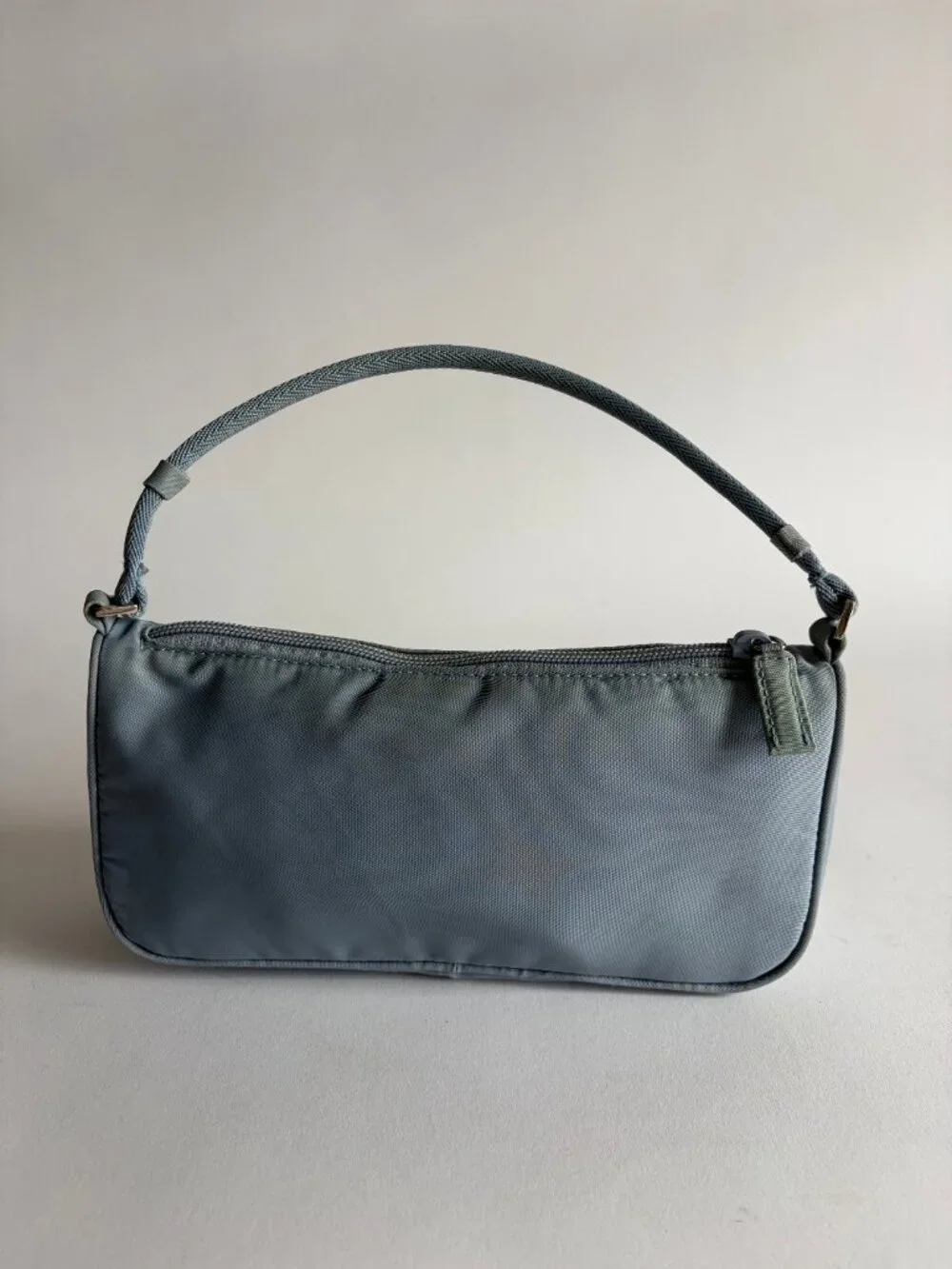 PRADA BABY BLUE NYLON POCHETTE - Picture 8 of 11